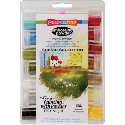 Stampendous Embossing Powder 14/Pkg 4.09oz - Scenic Selection