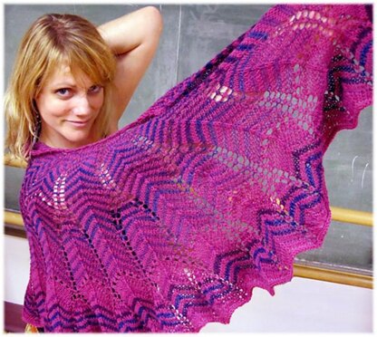 Colorama Crescent Shawl in 4 sizes