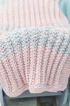 Fluffy Rib Knit Blanket