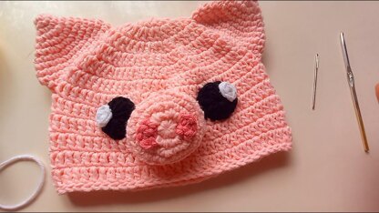 Gorro de Chancho a crochet