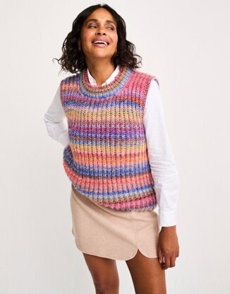 Beneath The Surface Vest Knitting Pattern in Sirdar Jewelspun With Wool Chunky - Downloadable PDF