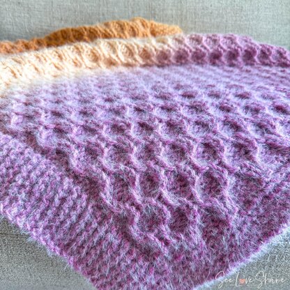 Easy Honeycomb Chunky Baby Blanket