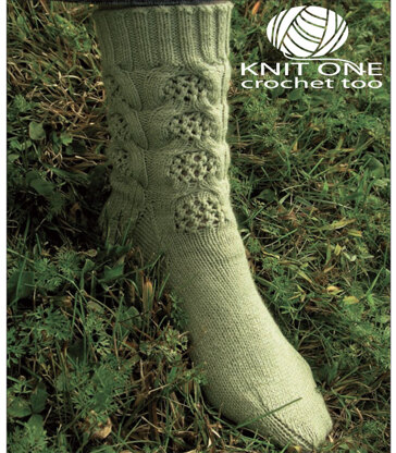 Bamboo Baskets Socks by Knit One Crochet Too Pediwick - 1732 - Downloadable PDF