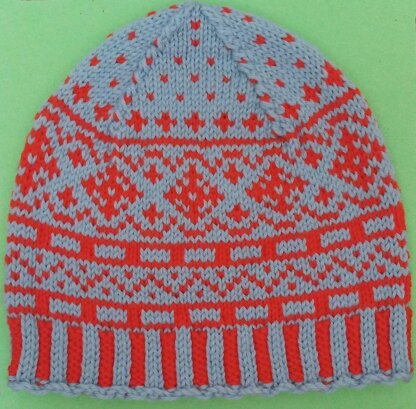 Two Color Fair Isle Hat