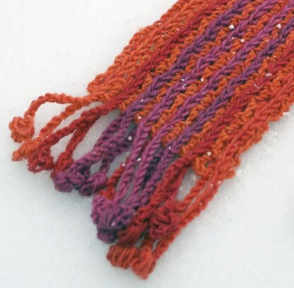 Bobble-Fringe Scarf