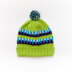 Block Patterned Hat - Free Knitting Pattern in Paintbox Yarns Wool Worsted - Free Downloadable PDF