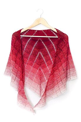 Raspberry Croissant Shawl