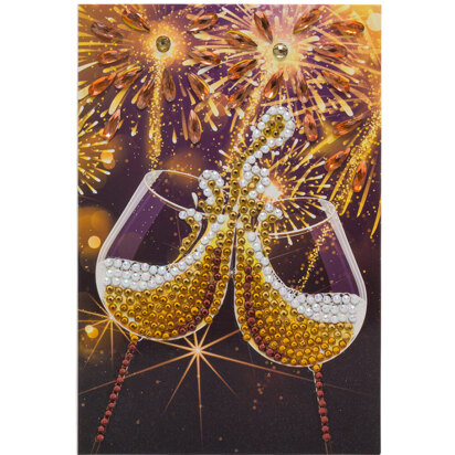 Crystal Art Champagne Celebration, 10x15cm Card Diamond Painting Kit