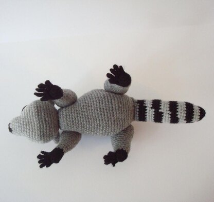 Raccoon Crochet Pattern with Movable Head and Legs by oohlookitsarabbit