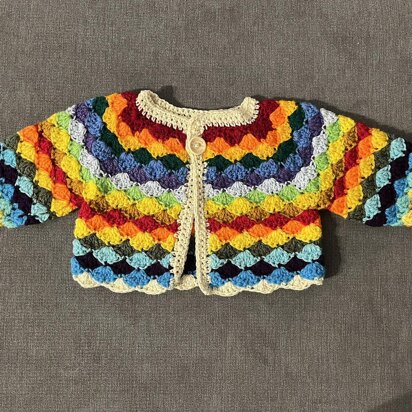 Shell Stitch Baby Cardigan