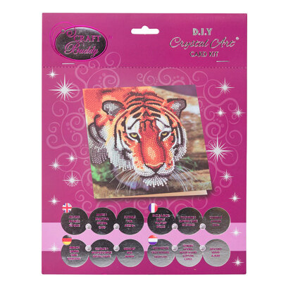 Crystal Art Tiger, 18x18cm Card Diamond Painting Kit