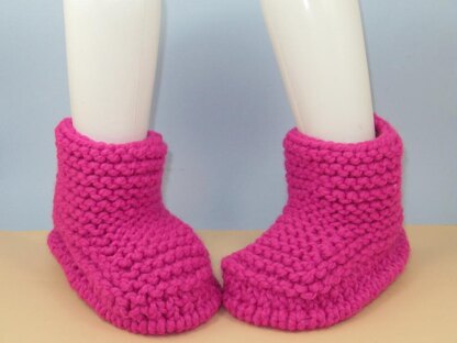 Super Chunky Simple Garter Stitch Ankle Boots