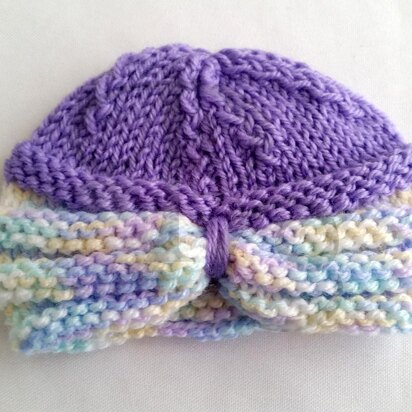 Knitted Baby Turban - knitting pattern
