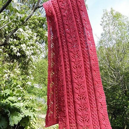 Baah Yarn Pink Coral and Lace Scarf