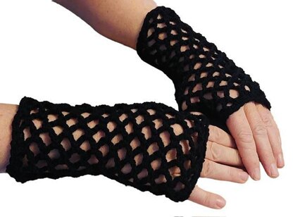 Fingerless Fishnet Crochet Gloves