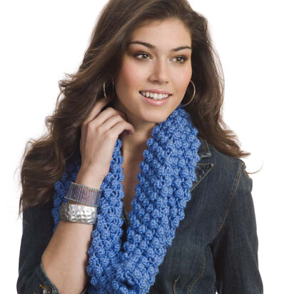 Bobble Blackberry Cowl in Caron Simply Soft - Downloadable PDF