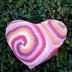 Heart with spirals Herz mit Spiralen Pillow