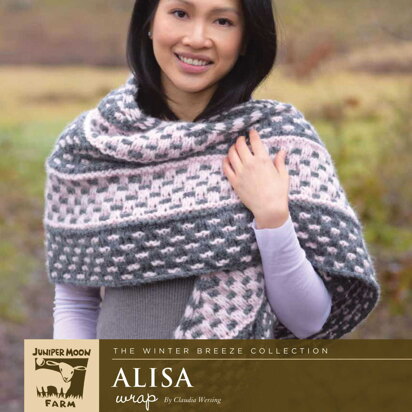 The Winter Breeze Collection - Alisa Wrap in Juniper Moon Farm - 17109 - Downloadable PDF