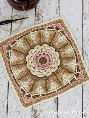 Desert Rose Afghan Square