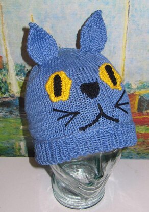 Blue Cat Beanie Animal Hat