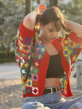 Mosaic Cocoon Shrug