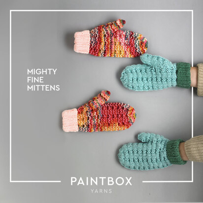 Mighty Fine Mittens - Free Gloves Knitting Pattern for Women in Paintbox Yarns Simply Chunky & Chunky Potts by Paintbox Yarns - knitting pattern