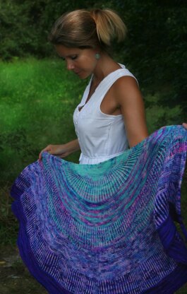 Brioche Shell Shawl