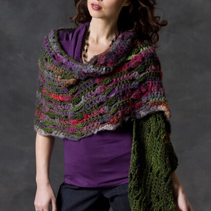 Musical Shells Shawl in Red Heart Boutique Magical - LW2950 - Downloadable PDF