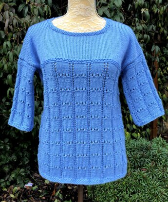 All Squared! Eyelet Sweater