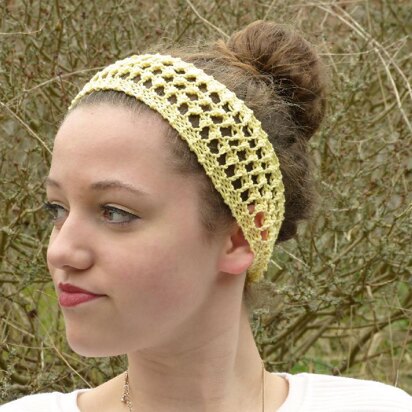 Filet Lace Straight Headband