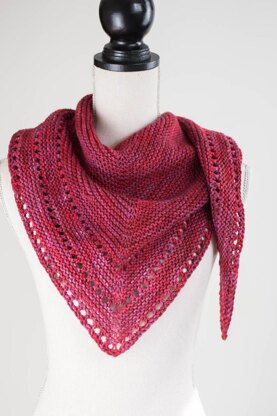 Garnet Eyelets Shawl