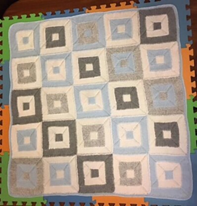 10-Stitch Squares Baby Blanket