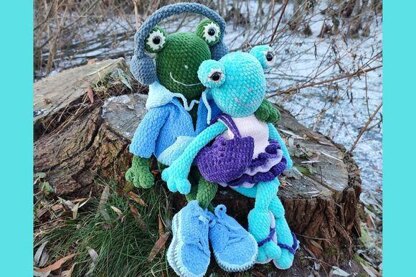 Crochet pattern Frog + crochet all clothes