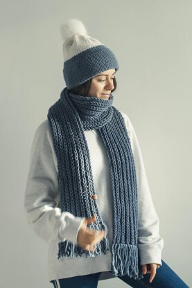 Set: Double Brim Hat & Brioche Scarf + Video