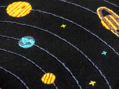 PopLush Solar System Embroidery Kit - 8in