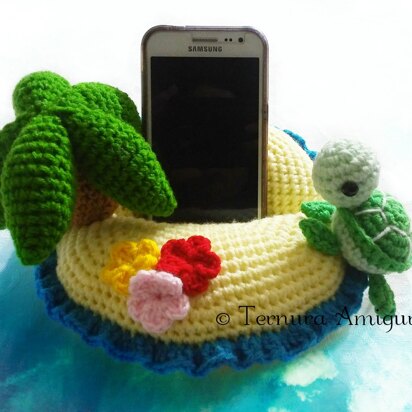 Island support for smartphone crochet pattern