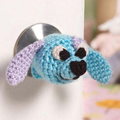 Doggie Doorknob Cozy in Red Heart Soft Solids - LW4181