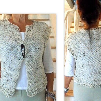 822 Airy Openweave Shrug/Vest