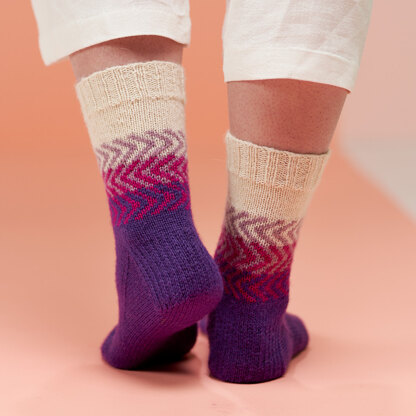 Zoom Socks in West Yorkshire Spinners Signature 4ply - DBP0236 - Downloadable PDF