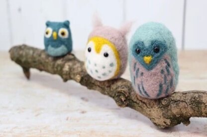 The Crafty Kit Company Owl Family Needle Felting Kit