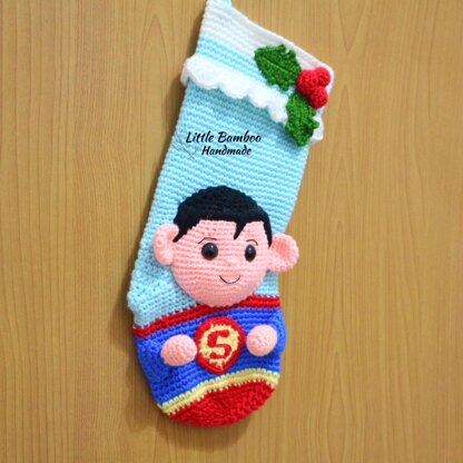 Superman Inspired Christmas Stocking