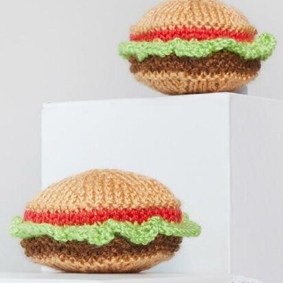 Yummy Knit Hamburgers in Red Heart Amigurumi - LM6294 - Downloadable PDF