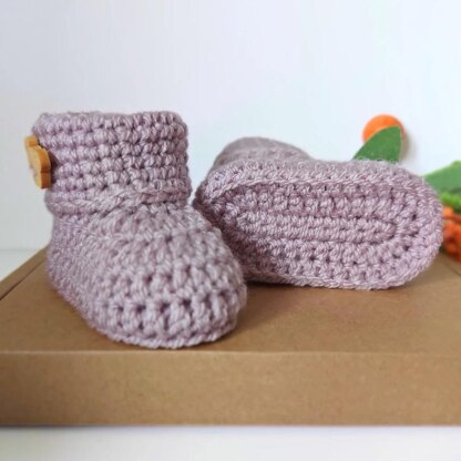 Button Baby Booties