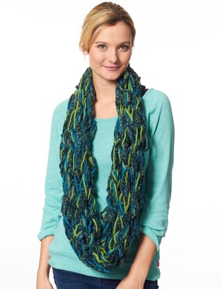 Arm Knit Cowl in Patons Classic Wool Roving and Bohemian
