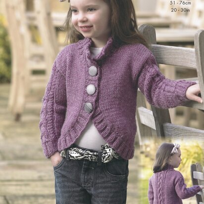 Cardigans in King Cole New Magnum Chunky - 4284 - Downloadable PDF