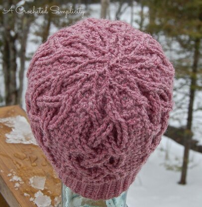 Hearts All Around Cabled Beanie
