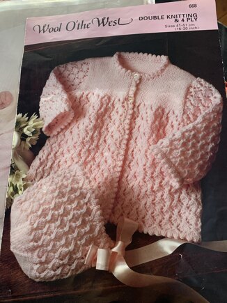 Newborn Lacey matinee jacket #5