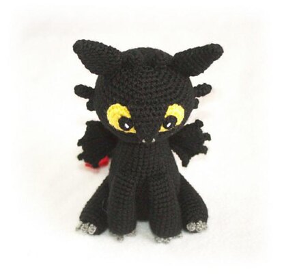 Toothless Night Fury Black Dragon Crochet Pattern