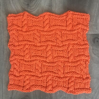 Squares And Cables Dishcloth