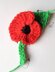 Crochet Remembrance 'Poppy Brooch' and 'Wreath'